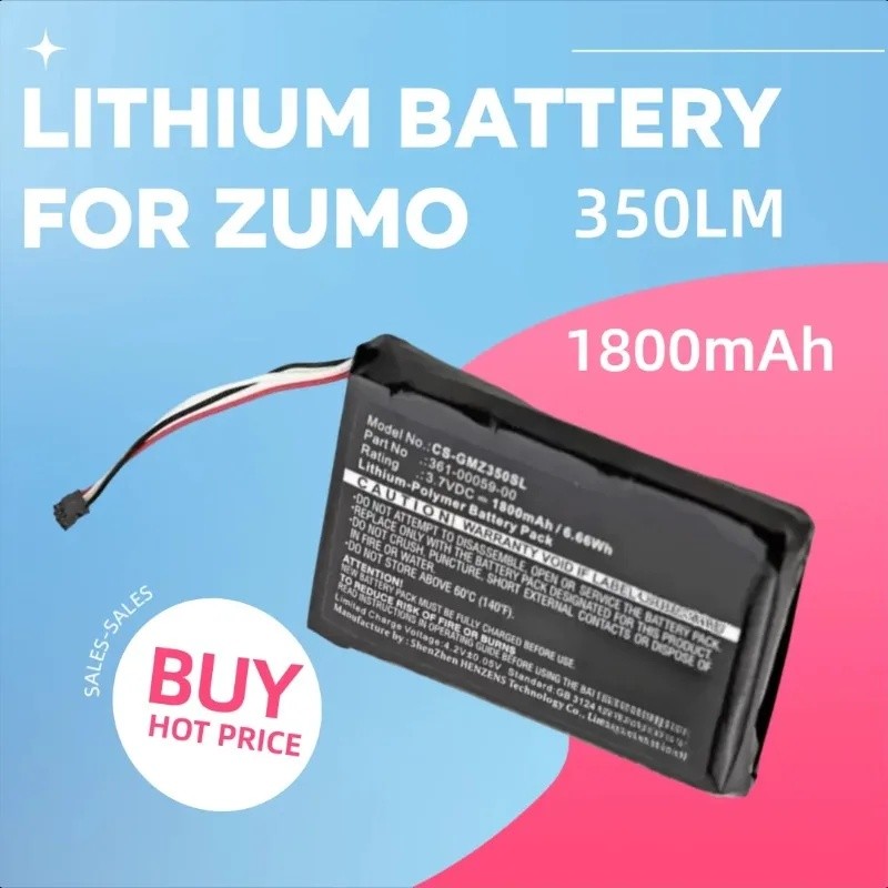 3.7V 1800mAh สําหรับ ZUMO 350LM ZUMO 390LM ZUMO 340LM แบตเตอรี่ลิเธียม