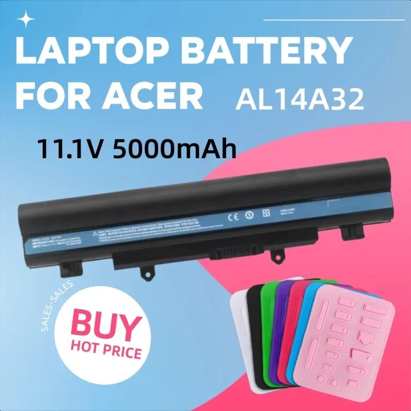 11.1V 5000mAh สําหรับ Acer E5-572G 472G E5-571G 471G 511G AL14A32 แบตเตอรี่แล็ปท็อป