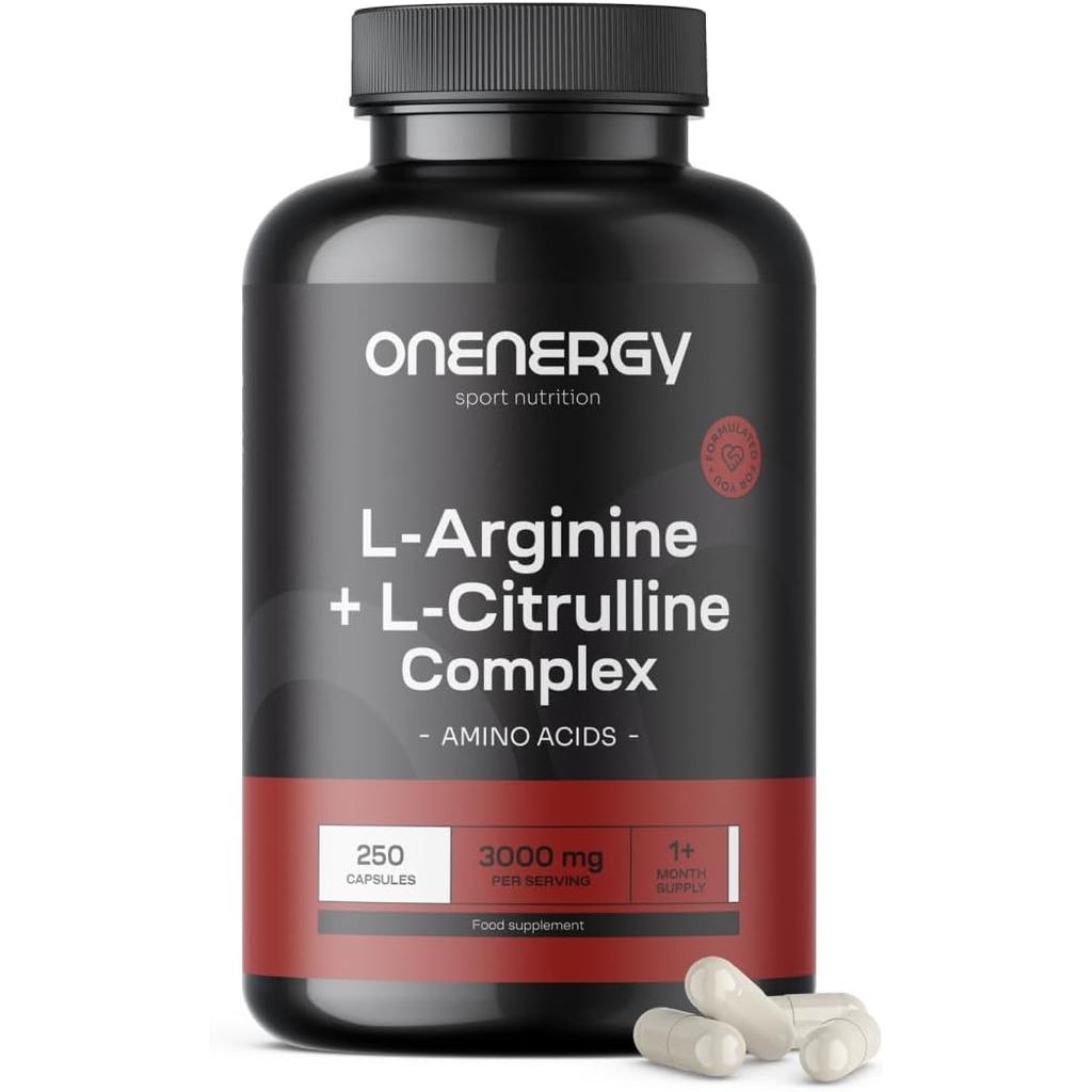 L-Arginine+L-Citrate Complex 3,000mg-250 Capsules-เนื้อหากรดอะมิโนสูง-เพิ่มพลังงาน-เร่งการกู้คืน-เหม