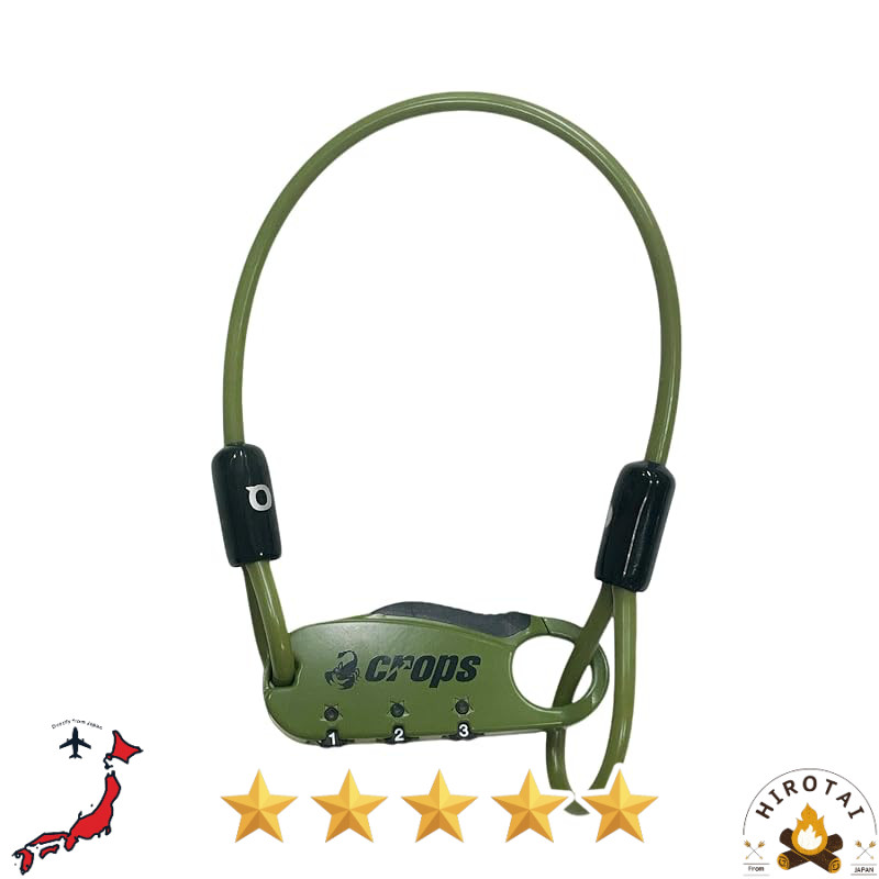 Crops UNI Q Helmet Cable Lock CP-SPD07SHT — 3-Digit Combination, 4mm x 300mm (30cm), Multiple Colors
