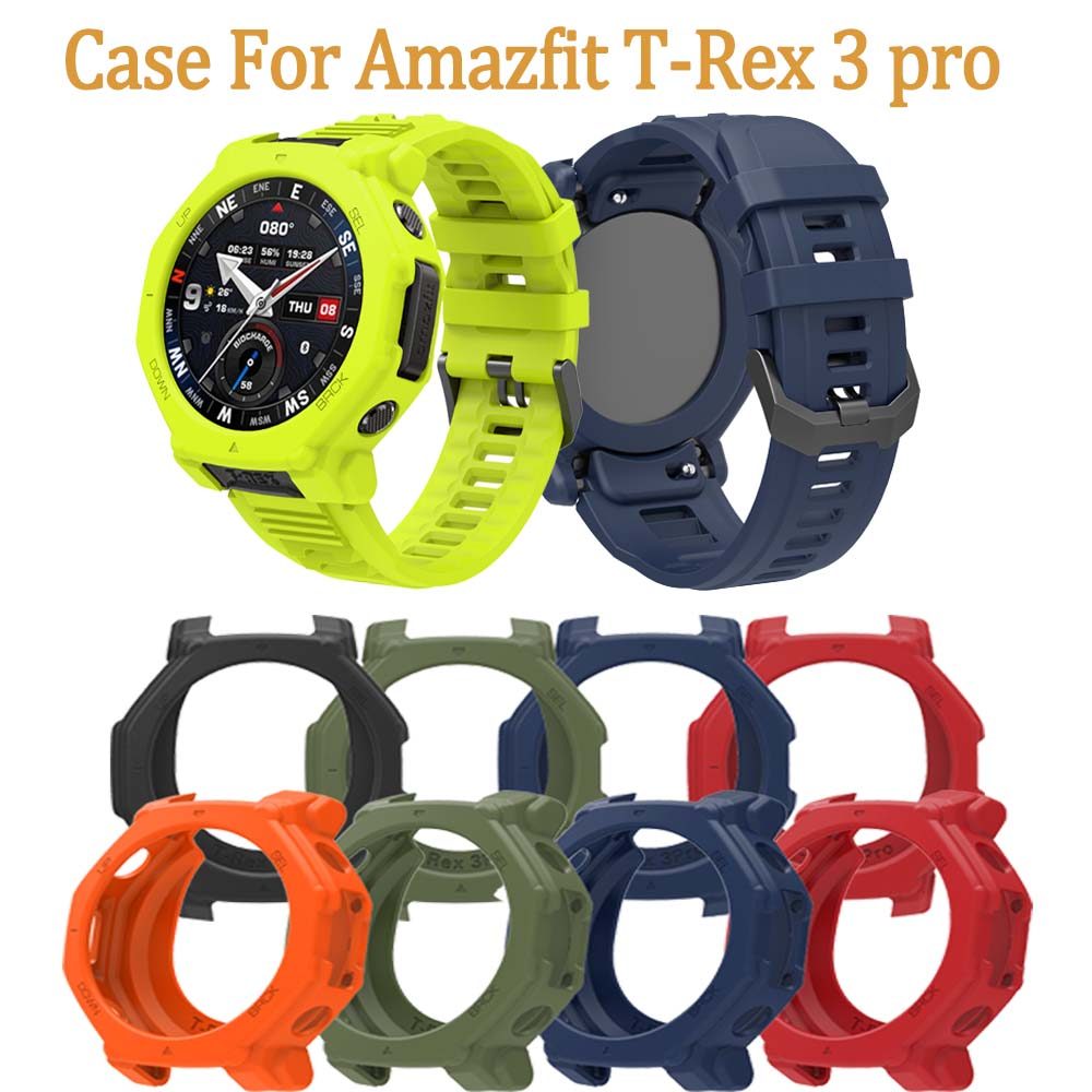 ฝาครอบซิลิโคนสําหรับ Amazfit T-Rex 3 Pro Hollow และ Soft Shell Case Super Light นาฬิกาตกแต่งสําหรับ 