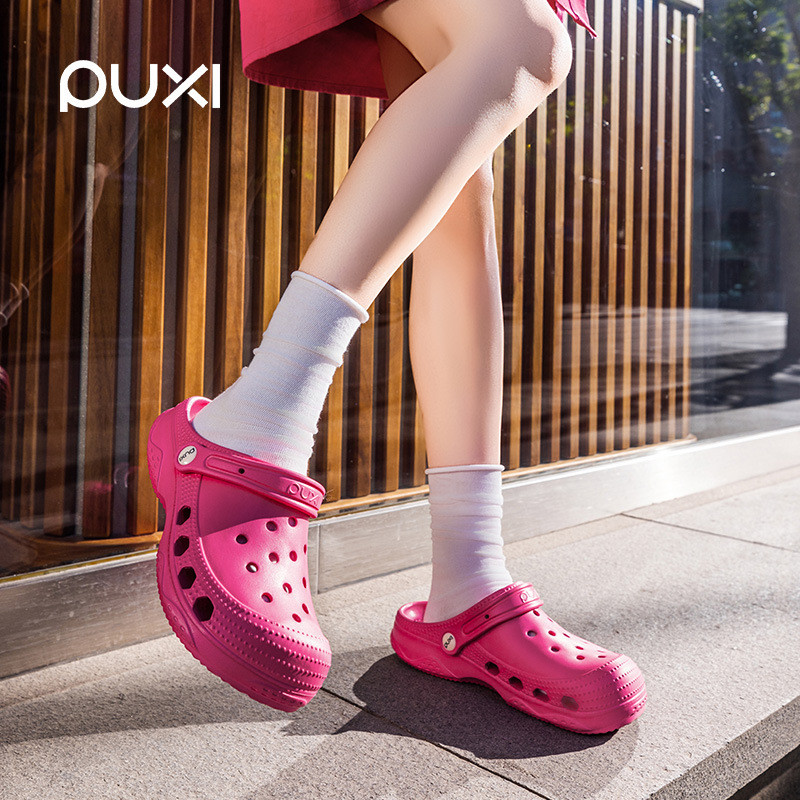 Puxi Soft Sole Hollow รองเท้าแตะผู้ชายผู้หญิงรองเท้าชายหาด eva รองเท้าแตะกันลื่นแตะ