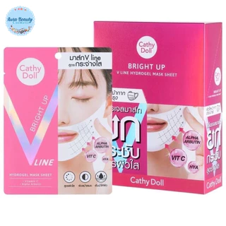 (1 แผ่น) Cathy Doll V Line Hydrogel Mask Acne Oil Control / Bright Up มาสก์ไฮโดรเจล กระชับผิวหน้า เติมความชุ่มชื้น