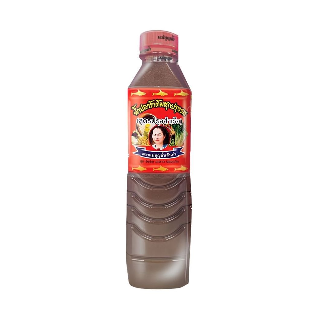 แม่บุญล้ำ น้ำปลาร้าสูตรปรุงสำเร็จฝาแดง Maeboonlum Fermented Fish Red 400ml.