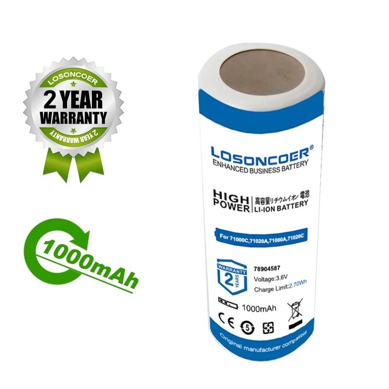 LOSONCOER แบตเตอรี่ 1000mAh สําหรับ Welch-Allyn 71000C,71020A,71000A,71020C,71055C,72300 แบตเตอรี่