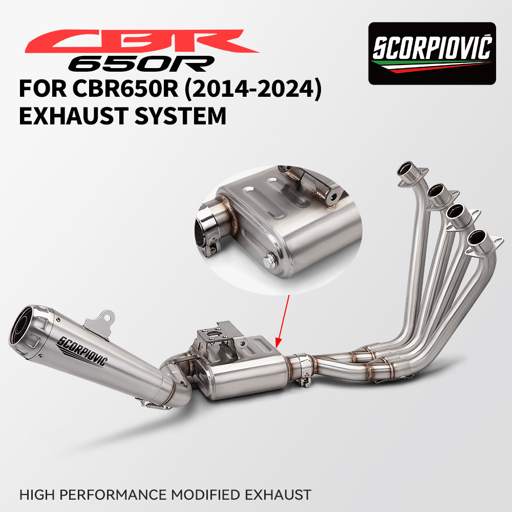 ท่อไอเสียรถจักรยานยนต์ CBR650F CBR650 CB650F ท่อลิงค์ด้านหน้า Escape Full System ปรับเปลี่ยนส่วนหน้า