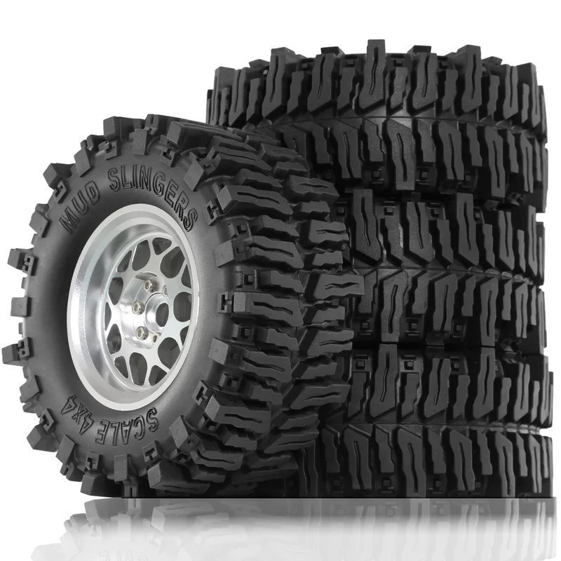 4 ชิ้น 130 มิลลิเมตร 2.2 ล้อ RC Crawler ยางรถยนต์ 12 มิลลิเมตร Hex สําหรับ 1/10 SCX10 SCX10 II SCX10