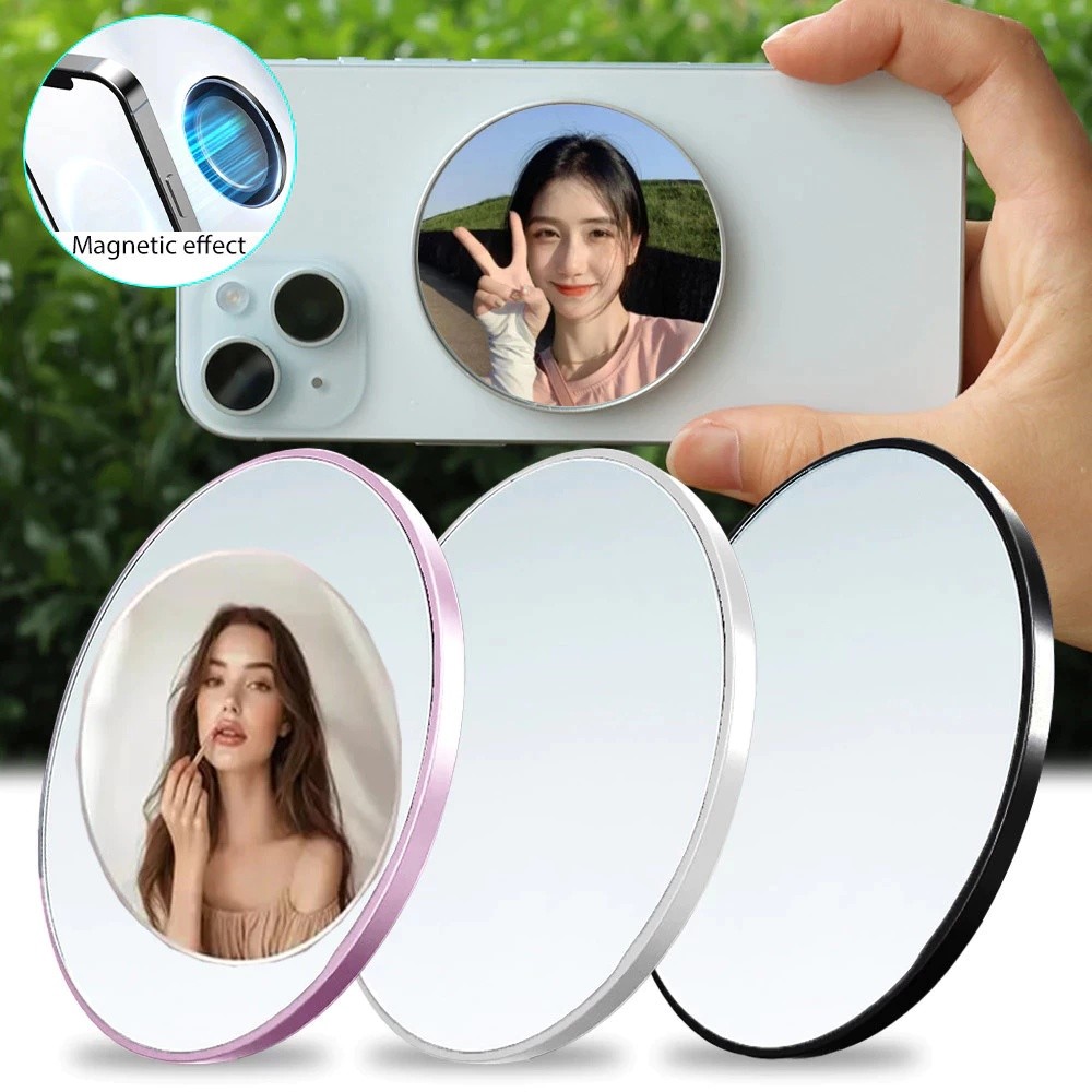 กระจกเซลฟี่แม่เหล็กสําหรับกล้องด้านหลังโทรศัพท์มือถือกระจกนูนสําหรับ Magsafe สําหรับ Vlogging สตรีมม