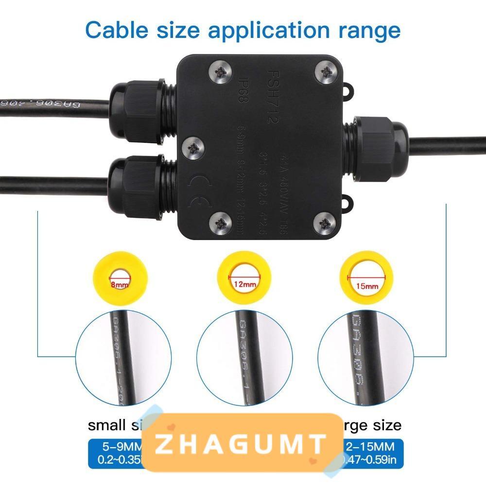 ZHAGUMT366KB Terminal Box Outdoor / Electrical Cable Connector 3 Way IP68 Street Lamp Sealing Box