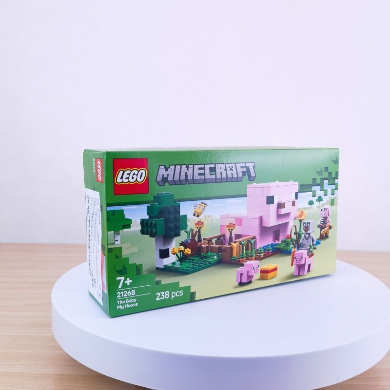 เลโก้บล็อกตัวต่อ 21268 บ้านหมูเด็ก Minecraft Series ประกอบของเล่นของขวัญวันเกิด