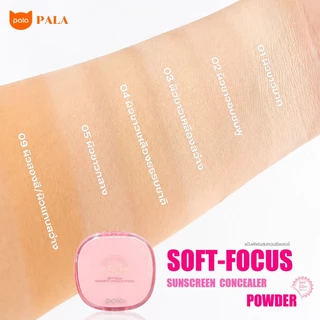 PALA แป้งพัฟ SOFT-FOCUS SUNSCREEN CONCEALER POWDER SPF 50+ PA+++ เบลอรูขุมขน ติดทน มีกันแดด แบรนด์ไทย มีอ.ย.