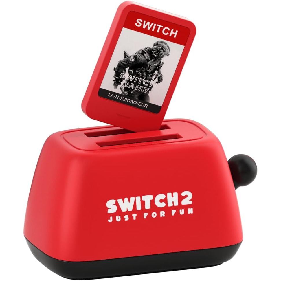 Hagibis Switch Game Case Holder เข้ากันได้กับการ์ดเกม Nintendo Switch, เครื่องปิ้งขนมปังน่ารักแบบพกพ