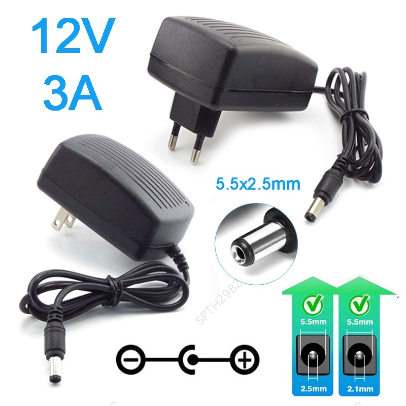 12V 3A 3000Am Ac To Dc Power Adapter Supply Converter Charger Switchled Transformer สําหรับกล้องวงจร