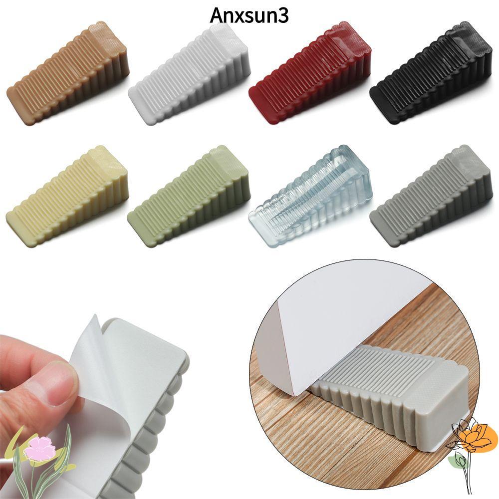ANXSUN3 ตัวป้องกันผนัง Baby Safety Home ลิ่มประตูซิลิโคน ABS