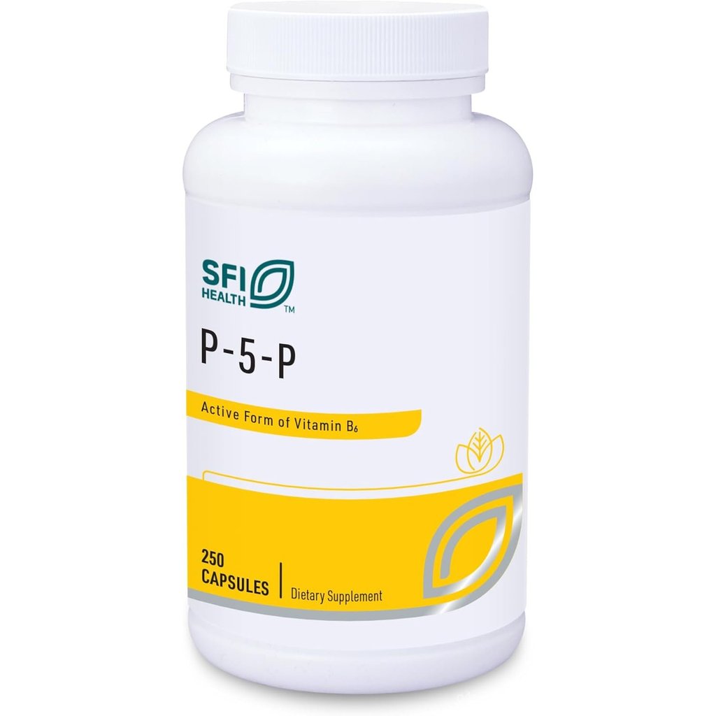 Klaire Labs SFI Health P-5-P - 30 Milligrams of Bioactive Vitamin B6 Pyridoxal-5-Phosphate for Metab