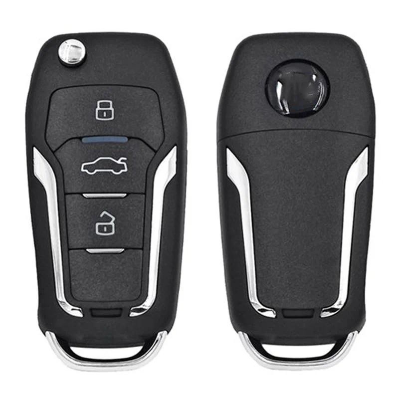 B12-3 สําหรับ KD Universal รีโมทคอนโทรลกุญแจรถ 3 ปุ่มสําหรับ Ford สไตล์สําหรับ KD900 KD-X2 KD MINI/U