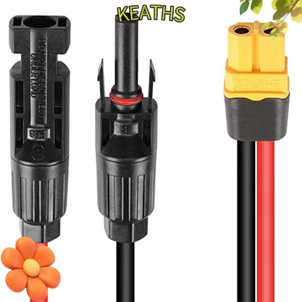 KEATHS Extension Cable, 14AWG Multi-purpose MC4 to XT60 Cable, แบบพกพายืดหยุ่นทองแดงบริสุทธิ์ LifePO