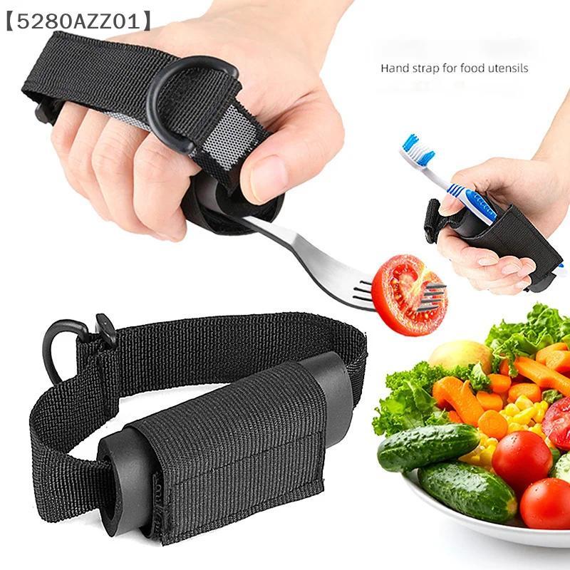 Aid Utensil Cuff Holder Strap Elastic Eating Assistance Anti Shake Cuff Spoons Forks Knife Fixing Ba