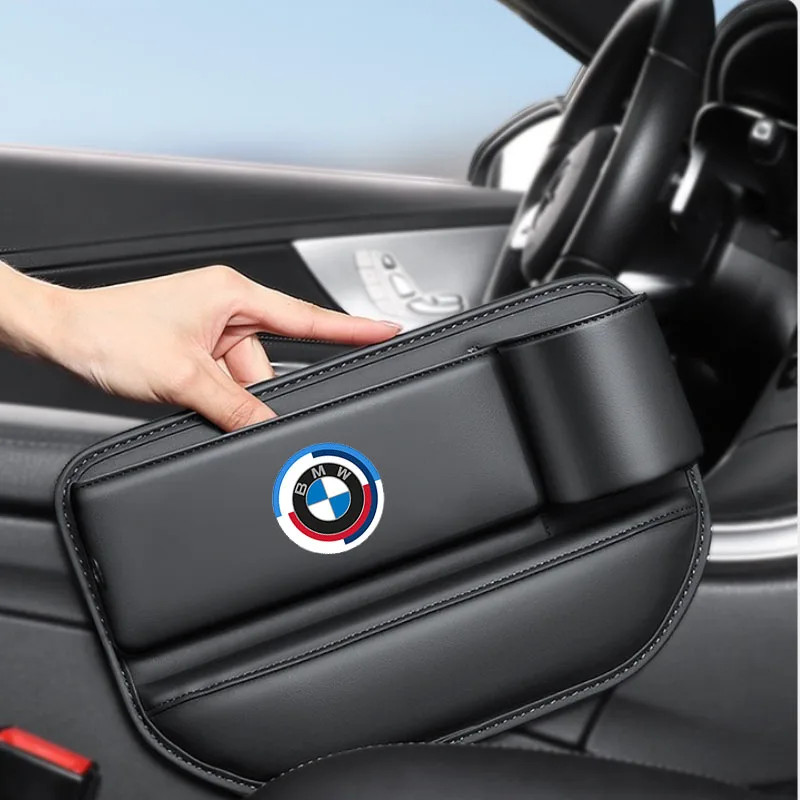 รถที่นั่งด้านหน้ารอยแยกกล่องเก็บกระเป๋าพร้อมที่วางแก้วสําหรับ BMW E30 E34 E36 E39 E46 E52 E53 E60 E6