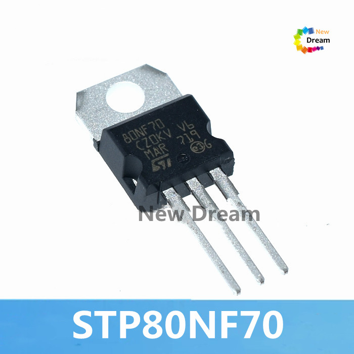 5pcs 80NF70 STP80NF70 TO-220 P80NF70 TO220 N-channel 98A 68V MOSFET ทรานซิสเตอร์