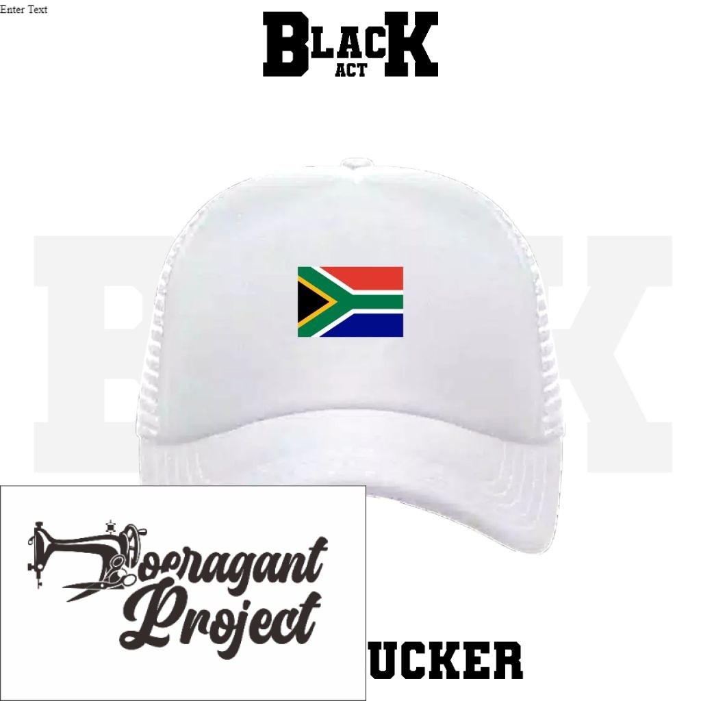 SOUTH AFRICA FLAG TRUCKER HAT // SOUTH AFRICA TRCKER HAT