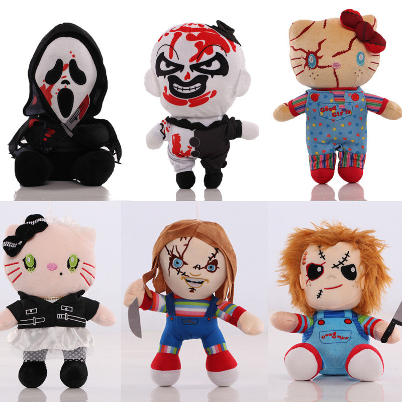 SCREAM ghostface plush 30/毛绒加厚毛绒加绒 ของเล่น