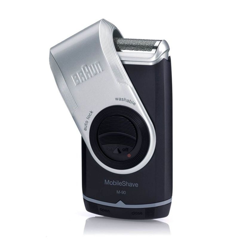 [Braun] Braun เครื่องโกนหนวดไฟฟ้าผู้ชาย M90 แบตเตอรี่แห้งแบบพกพาลูกสูบเครื่องโกนหนวดล้างทําความสะอาด