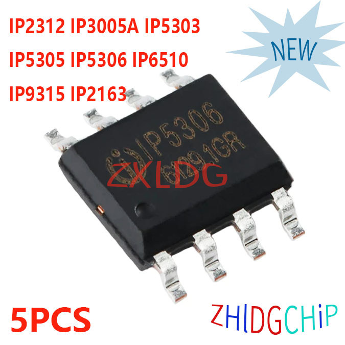 5pcs ยี่ห้อใหม่ IP2312 IP3005A IP5303 IP5305 IP5306 IP6510 IP9315 IP2163 SOP