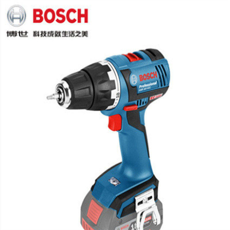 เยอรมัน BOSCH BOSCH GSR18V-E สว่านมือไฟฟ้าลิเธียม 18V สว่านแบบชาร์จไฟแบบใช้มือถือไร้แปรงถ่าน ไขควงไฟ