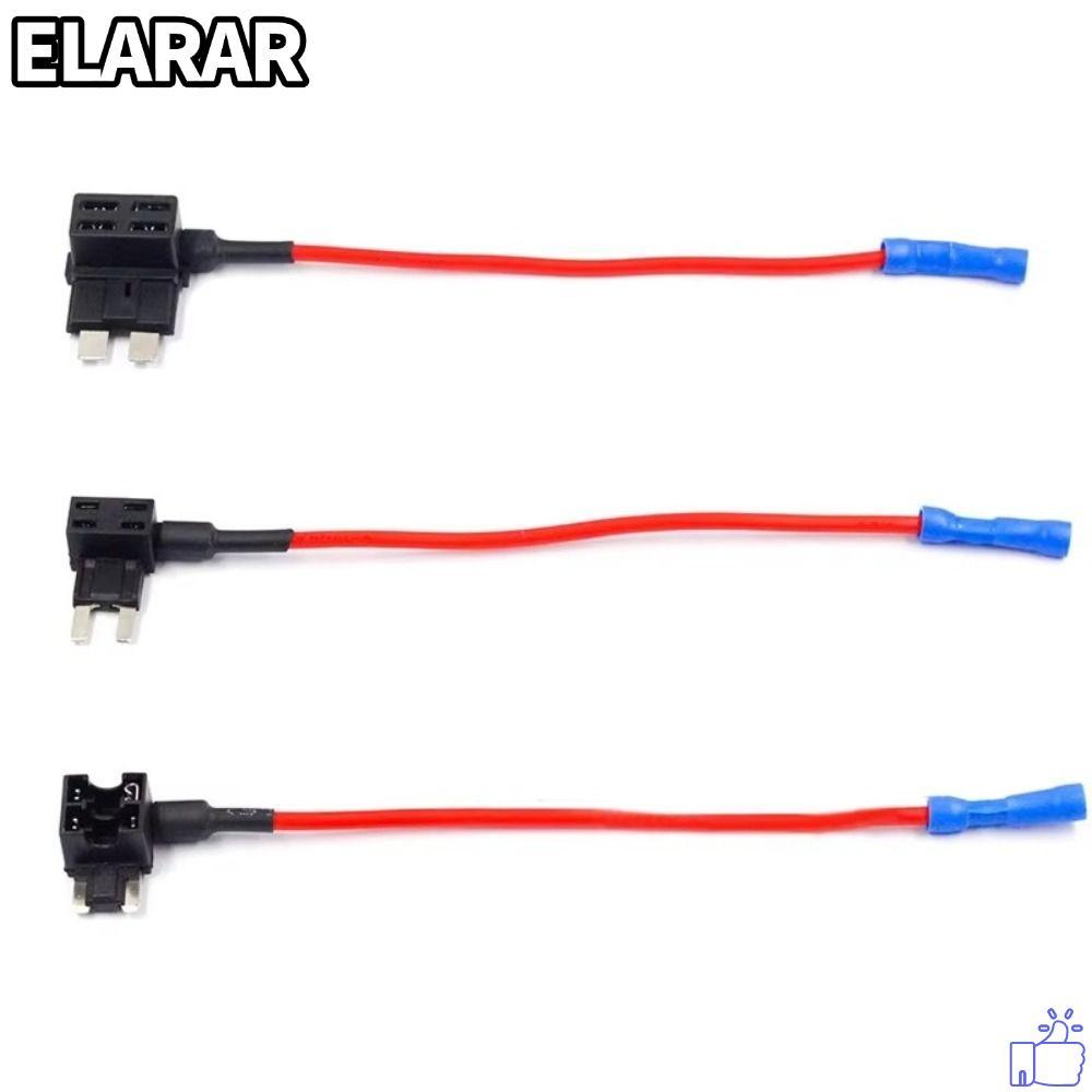 เอลรา‌R Car Fuse Holder Tap, Mini 12 V/24 V Fuse Tap Adapter, ชิ้นส่วนดัดแปลงรถยนต์ Standard Blade F