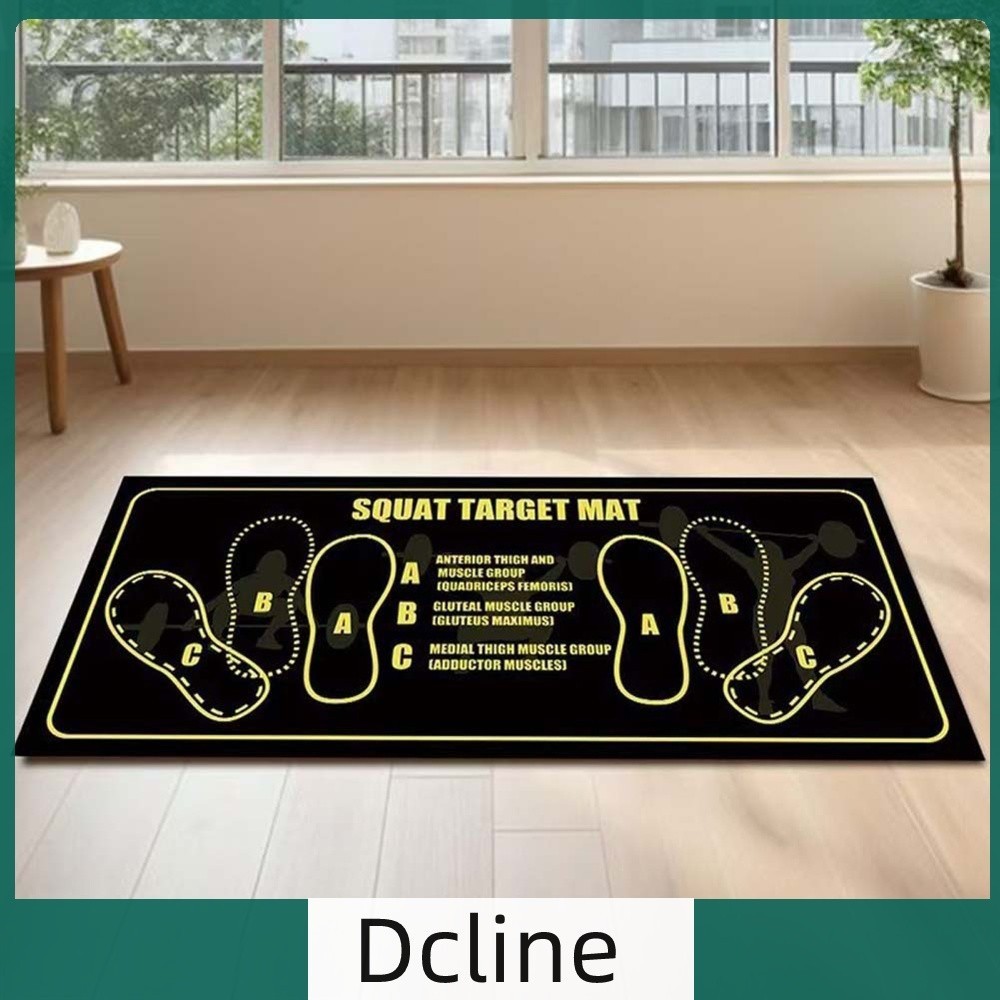 แห้งเร็วพิลาทิส Squat Guide Mat พร้อมเครื่องหมายตําแหน่งเท้าขนาดใหญ่ Squat Target Pad ลื่น Shock-Abs