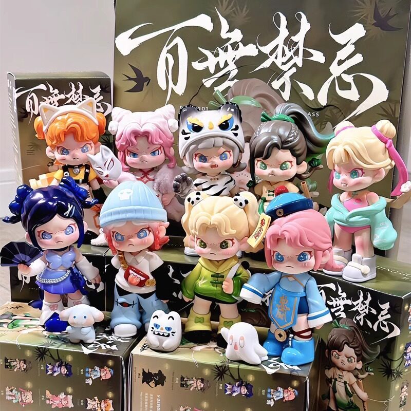 DORA 100 Forbidden zorra Series Mystery Box รุ่นที่ 5 อินเทรนด์เล่นรูปตุ๊กตาน่ารักของเล่นเครื่องประด