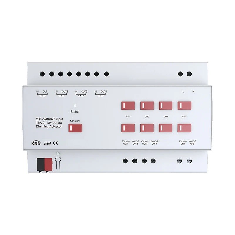WBQM ตี KNX Dimmer Actuator Knx ระบบอัจฉริยะ 200~240 VAC 50/60Hz--&*