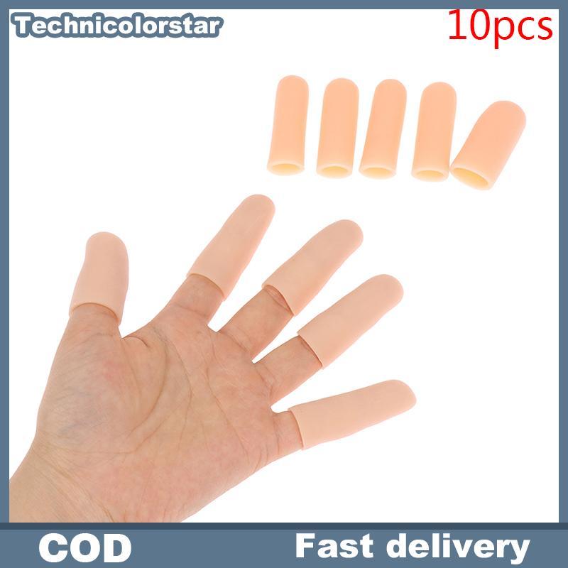 Trsr 10 ชิ้น/เซ็ตซิลิโคนเจลหลอด Hand Bandage Finger Protector Pain Relief Thumb Cap Jelly