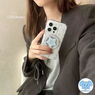 เคสไอโฟน 17สำหรับ IPhone 17 13 15 16 11 14 12 Pro Max 15 16 14 Plus เคส IMD พร้อมขาตั้งรูปดาว ลายทางฟ้า จุด สไตล์มินิมอล