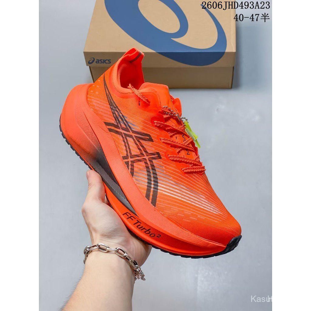 ASICS MEGABLAST รองเท้าวิ่งชายและหญิงสําหรับมาราธอนที่มีการสนับสนุนที่มั่นคงสําหรับการวิ่ง LEIZ