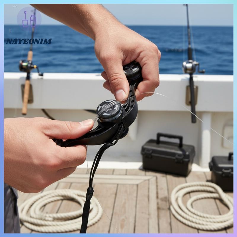 NAY ตกปลา Knotter FG Bobbin Winder Assist เครื่องมือ Simple Fast Knotting สําหรับทุกประเภทกลางแจ้ง E