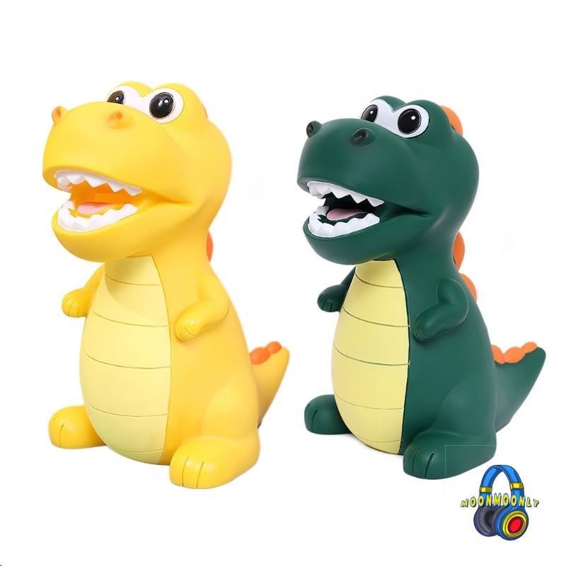 MOON Dinosaur Money Coin Bank Plastic Shatterproof Kids Piggy Bank for Boys Girls