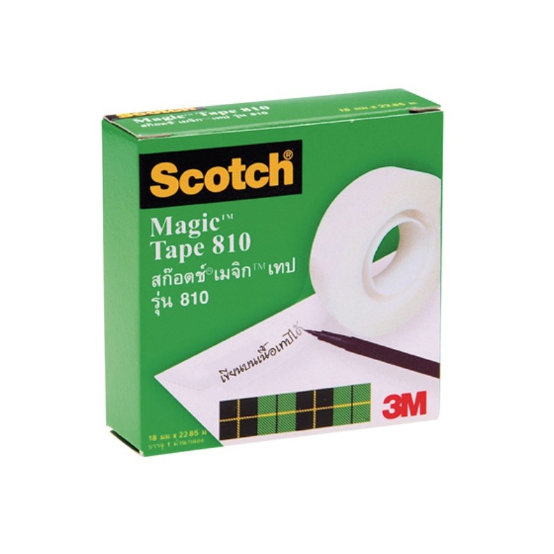 SCOTCH เทปขุ่น รุ่น 810 ขนาด 3/4 นิ้วx25 หลา