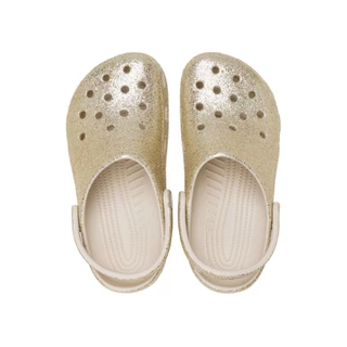 CROCS รองเท้าลำลองผู้ใหญ่ CLASSIC CHUNKY GLITTER CLOG รุ่น 212049-0LH - SANDSTONE