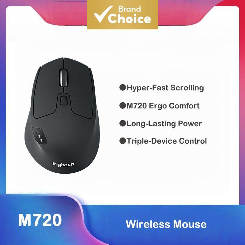 เมาส์ไร้สาย Logitech M720 Triathlon – บลูทูธ/รับสัญญาณ Unifying ควบคุมหลายอุปกรณ์ ออกแบบตามหลักสรีรศ