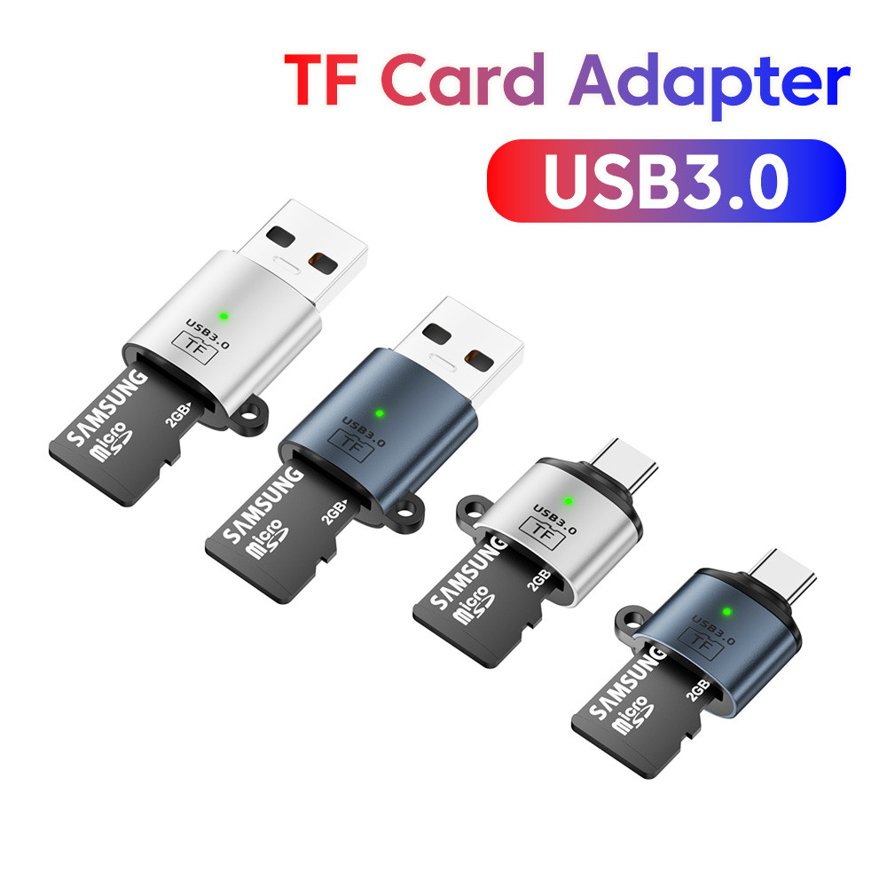 Elough ความเร็วสูง Mini USB 3.0 USB A/Type C ชาย TF Card Reader อะแดปเตอร์ความเร็วสูง 5Gbps Trasnsfer USB 2.0 TF การ์ดหน่วยความจําสําหรับ PC แล็ปท็อปโทรศัพท์