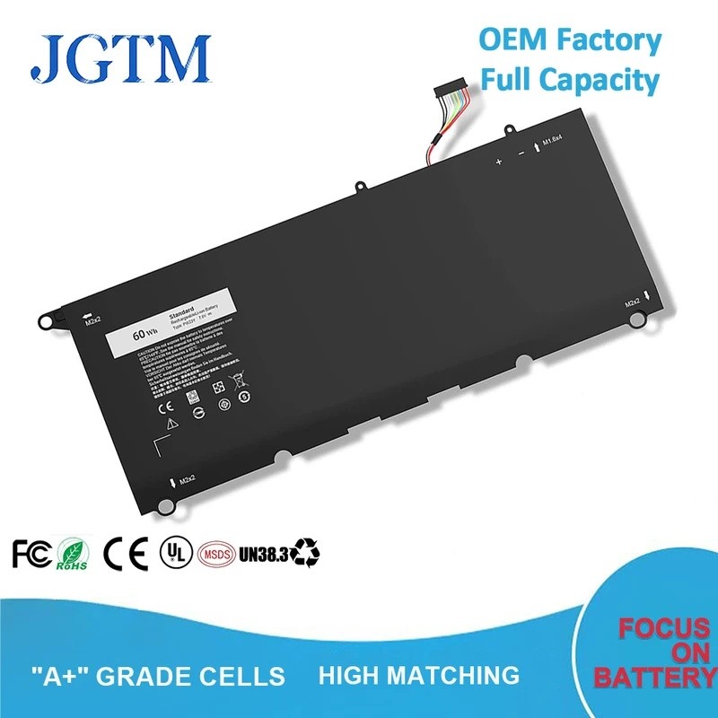 ใหม่ของแท้ PW23Y แบตเตอรี่สําหรับ Dell Xps 13 9360 สําหรับ 0RNP72 0TP1GT แบตเตอรี่แล็ปท็อปใหม่ Li-io