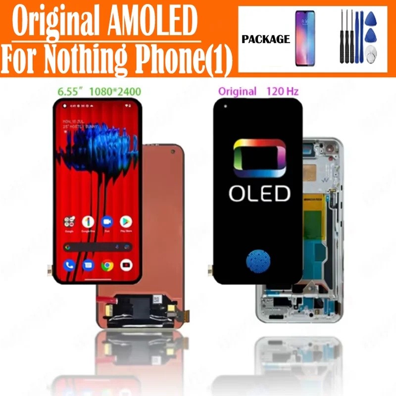 FreeShip 6.55 OLED สําหรับ Nothing Phone (1) LCD Nothing Phone 1 A063 จอแสดงผล Touch Screen Digitize