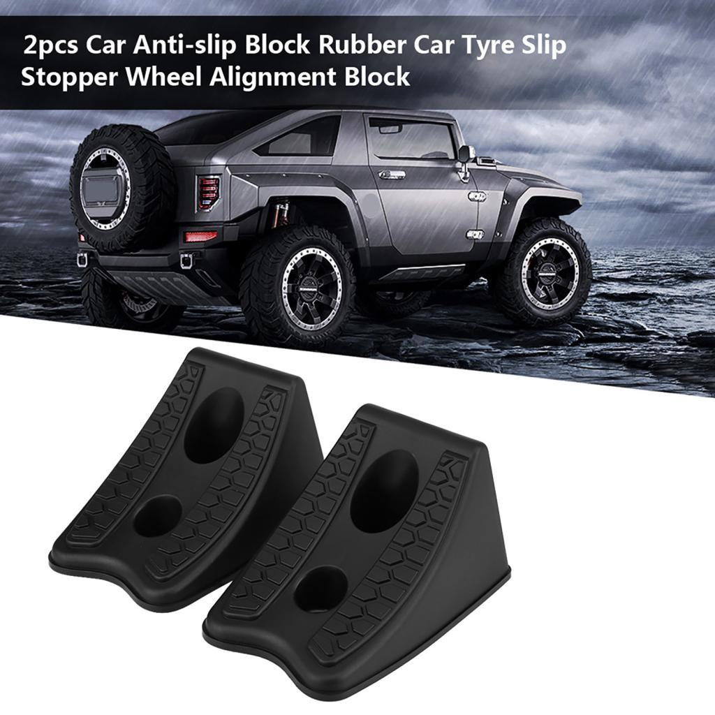 Ddhihi ล้อ Chocks 2 ชิ้นรถ Antislip Block ยาง Tyre Slip Stopper Alignment