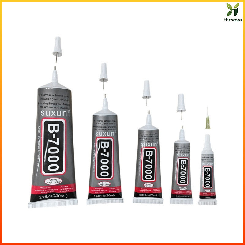 Hirsova ยางกาว B7000 มีปลายเข็ม - สำหรับติดหน้าจอโทรศัพท์มือถือ, ยางกาวแห้งด้วยอากาศ, ยางกาว handicraft DIY