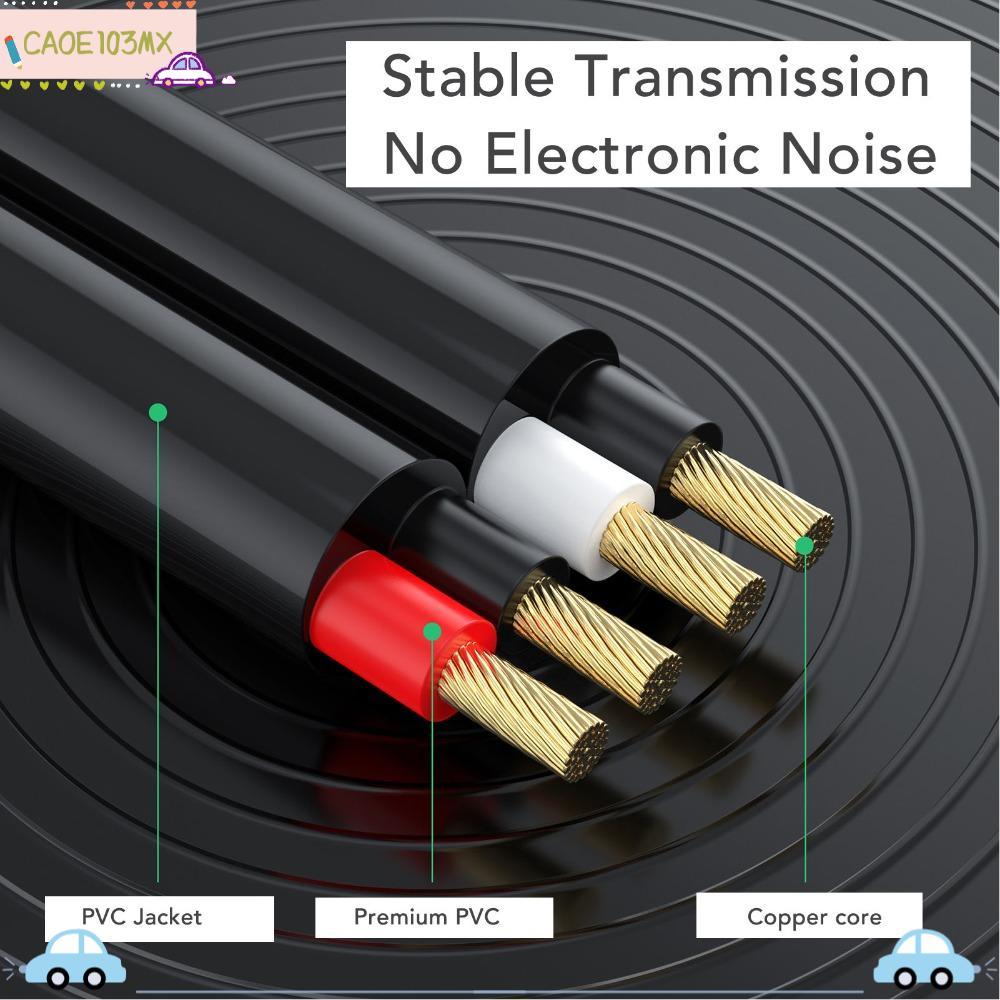 ICAOE103 2PCS RCA Y Splitter Cable, 1 ชาย RCA ถึง 2 RCA 11.8in ชายกับชายสายสัญญาณเสียง, Plug and Pla