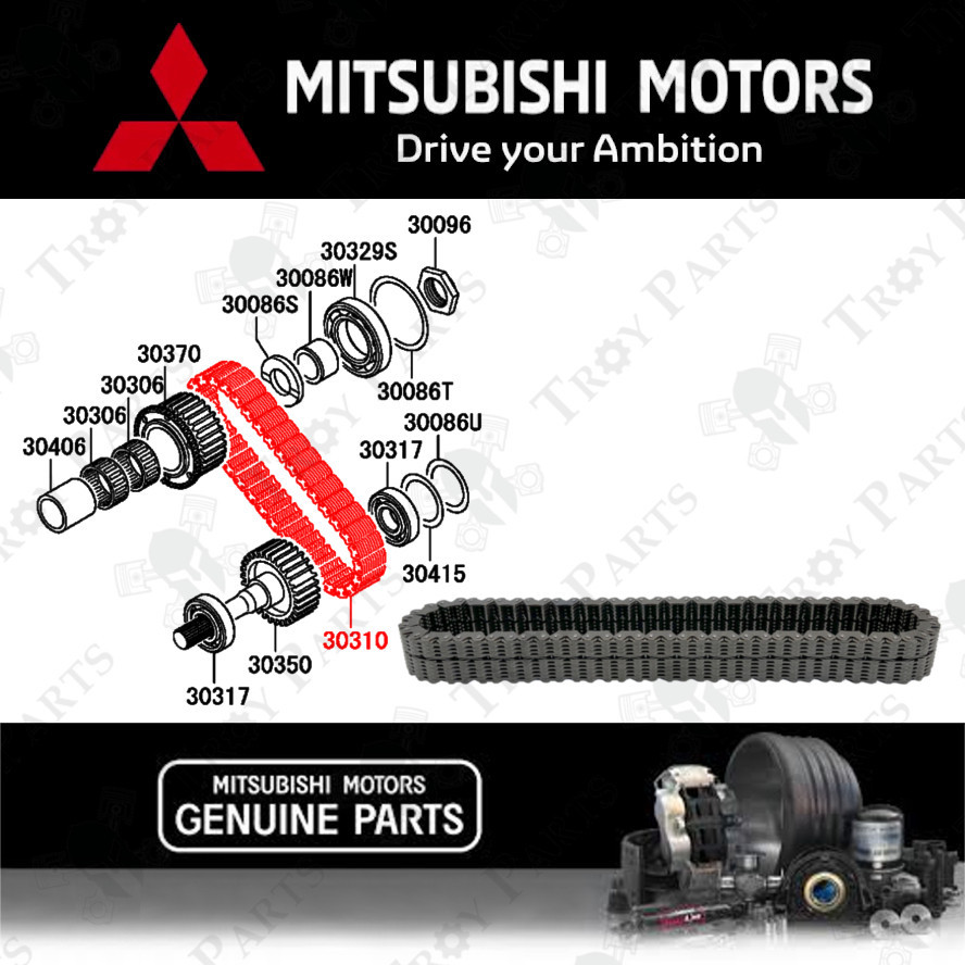 (76L) Mitsubishi Transfer Case Gearbox Chain Shaft Drive MR477432 Pajero Montero V63W V73W 3.0 6G72 
