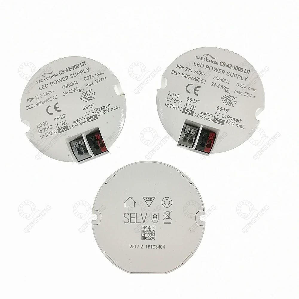 1pcs-5pcs AC220V 6W-42W Eaglerise รอบ LED Driver DC24V- 42V 150mA 200mA 250mA 300mA 350mA 500mA 600m
