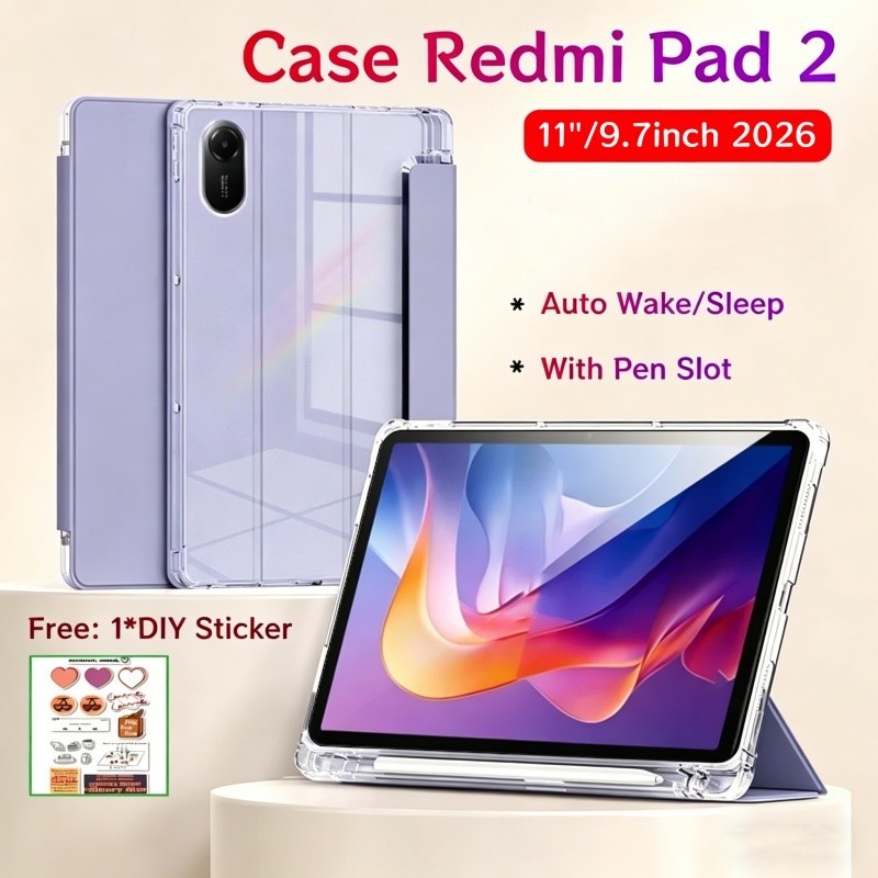 เคสสําหรับRedmi Pad 2 9.7 นิ้ว 2026 พร้อมช่องเสียบปากกาแม่เหล็กสําหรับXiaomi Redmi Pad 2 สําหรับRedm